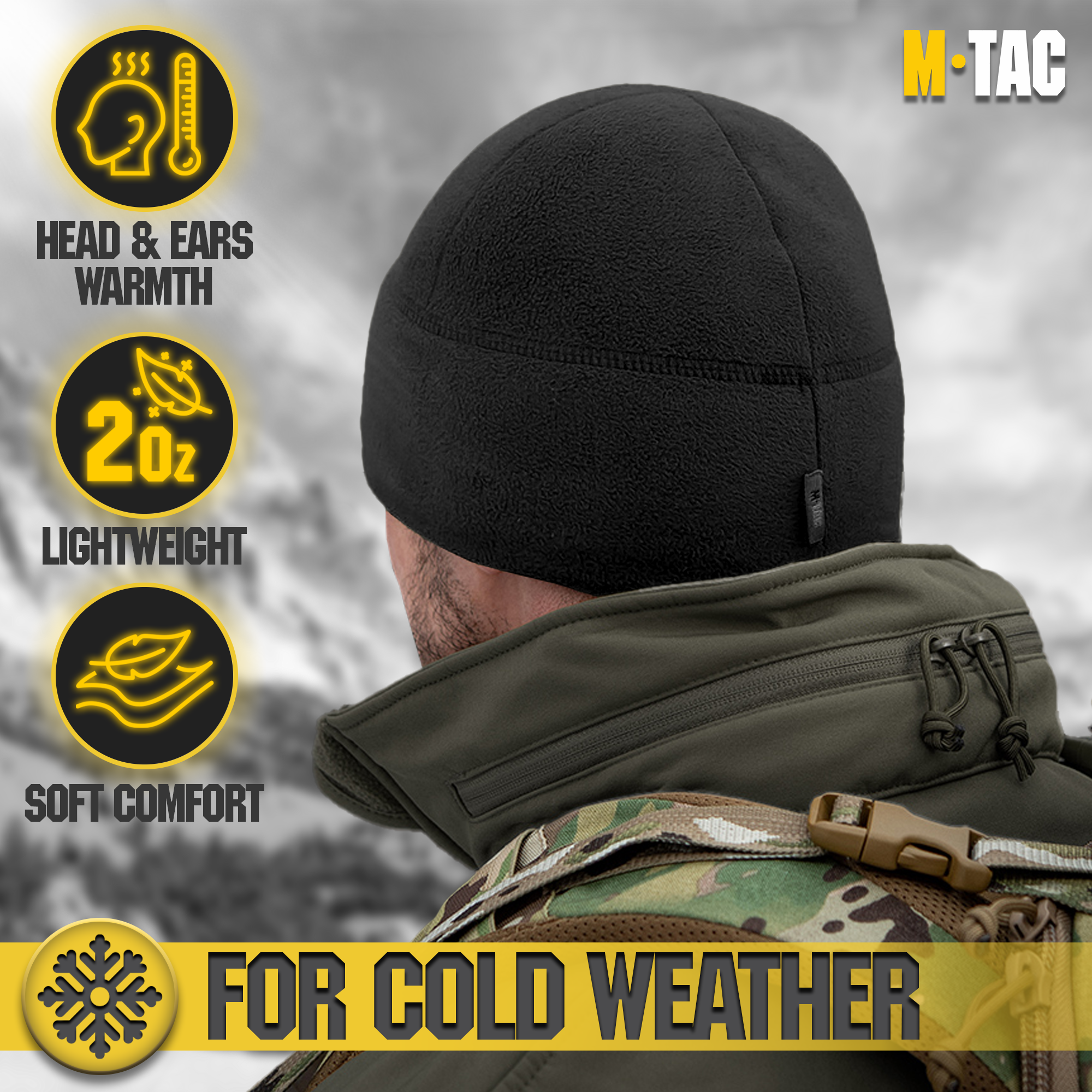 M-Tac Elite Fleece Watch Cap with Slimtex (250 g/m2)