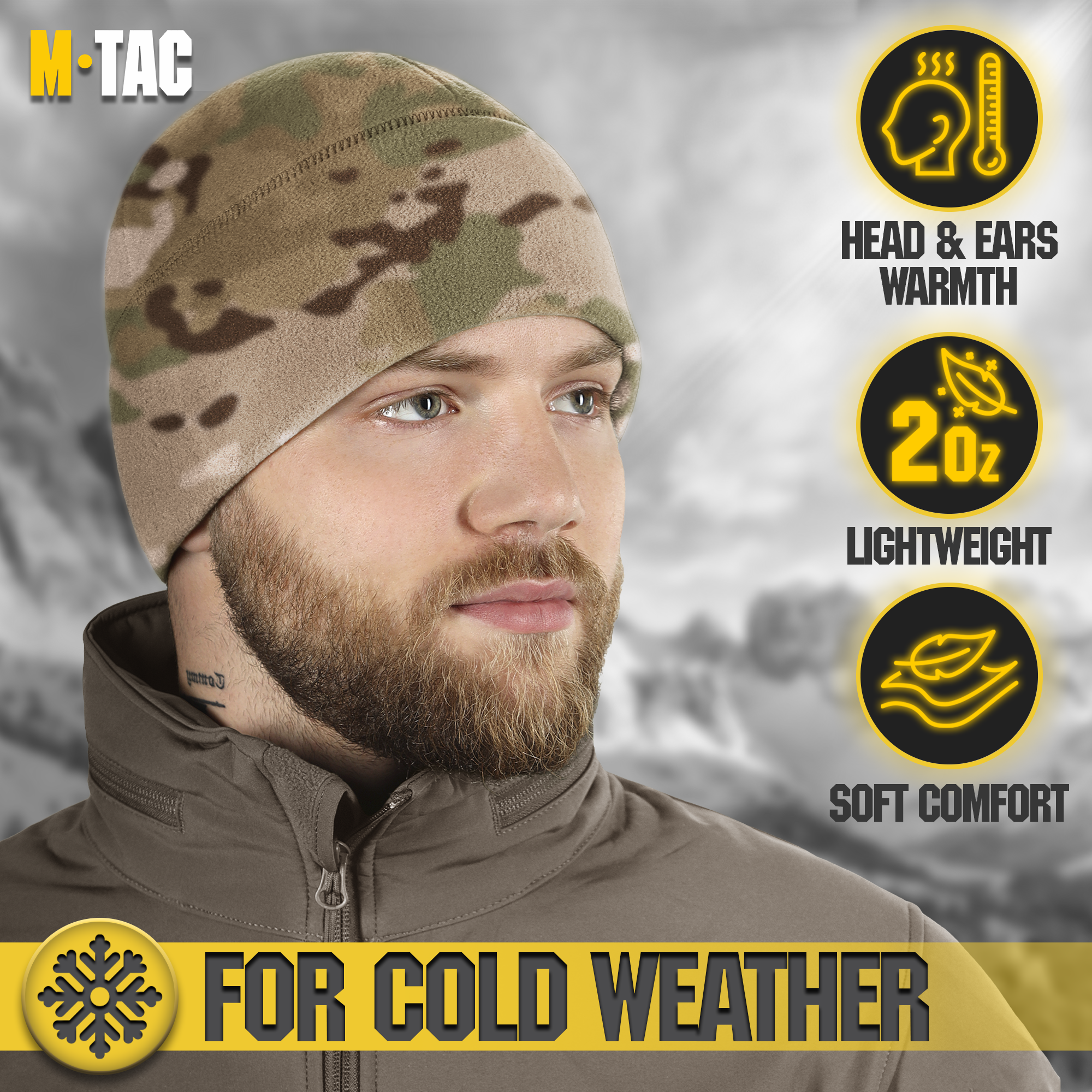 M-Tac Watch Cap Fleece with Slimtex (270g/m2)