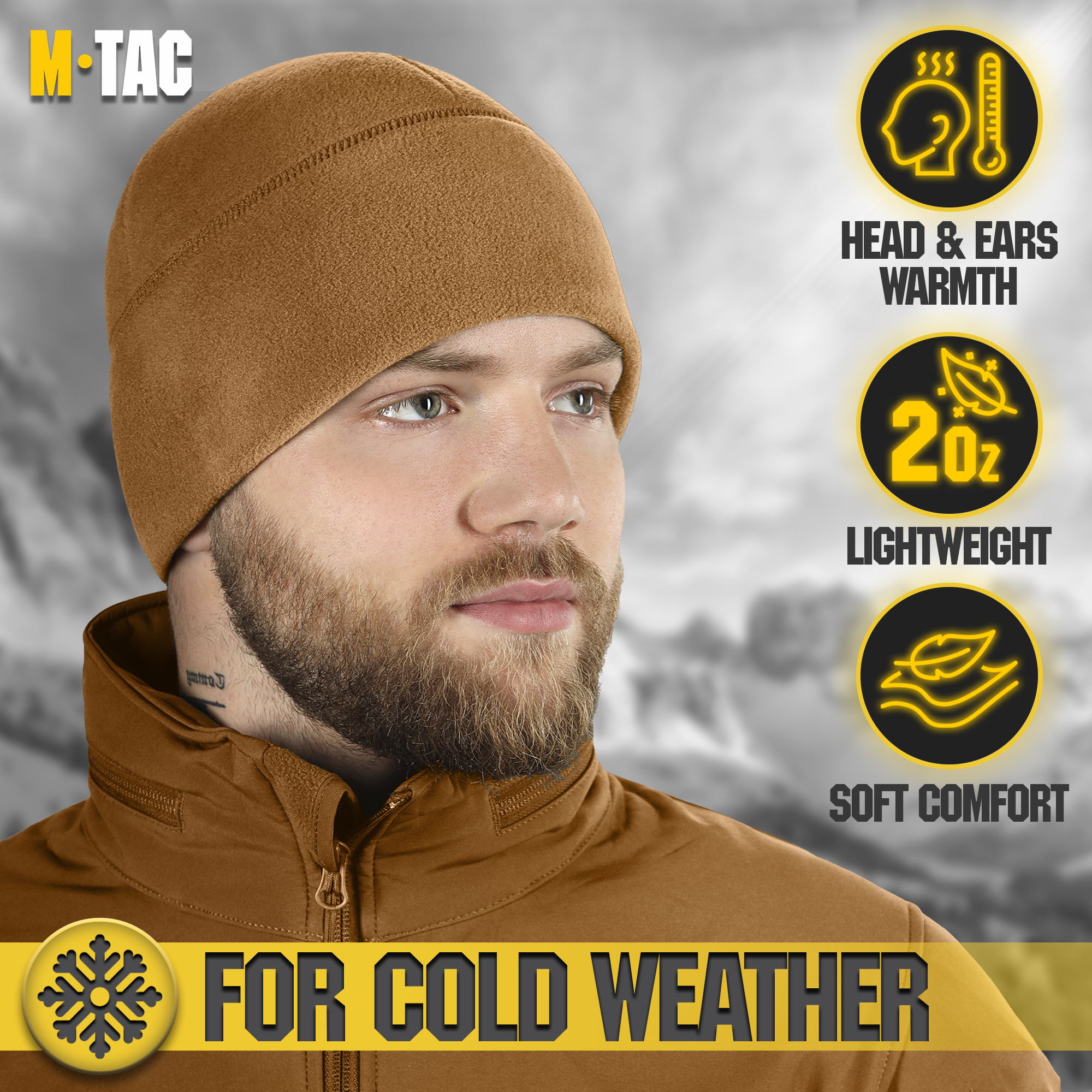 M-Tac Watch Cap Fleece with Slimtex (270g/m2)