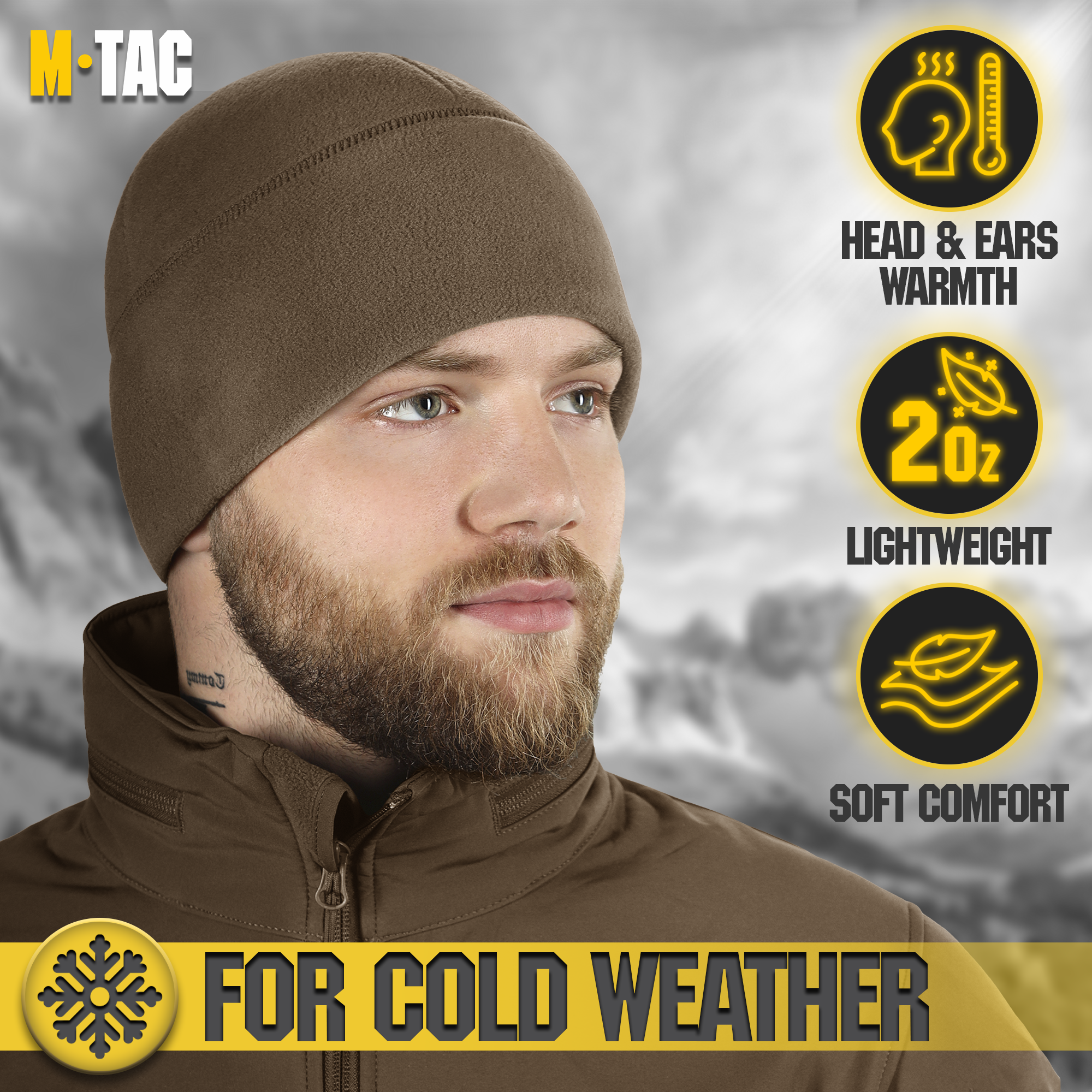 M-Tac Watch Cap Fleece with Slimtex (270g/m2)