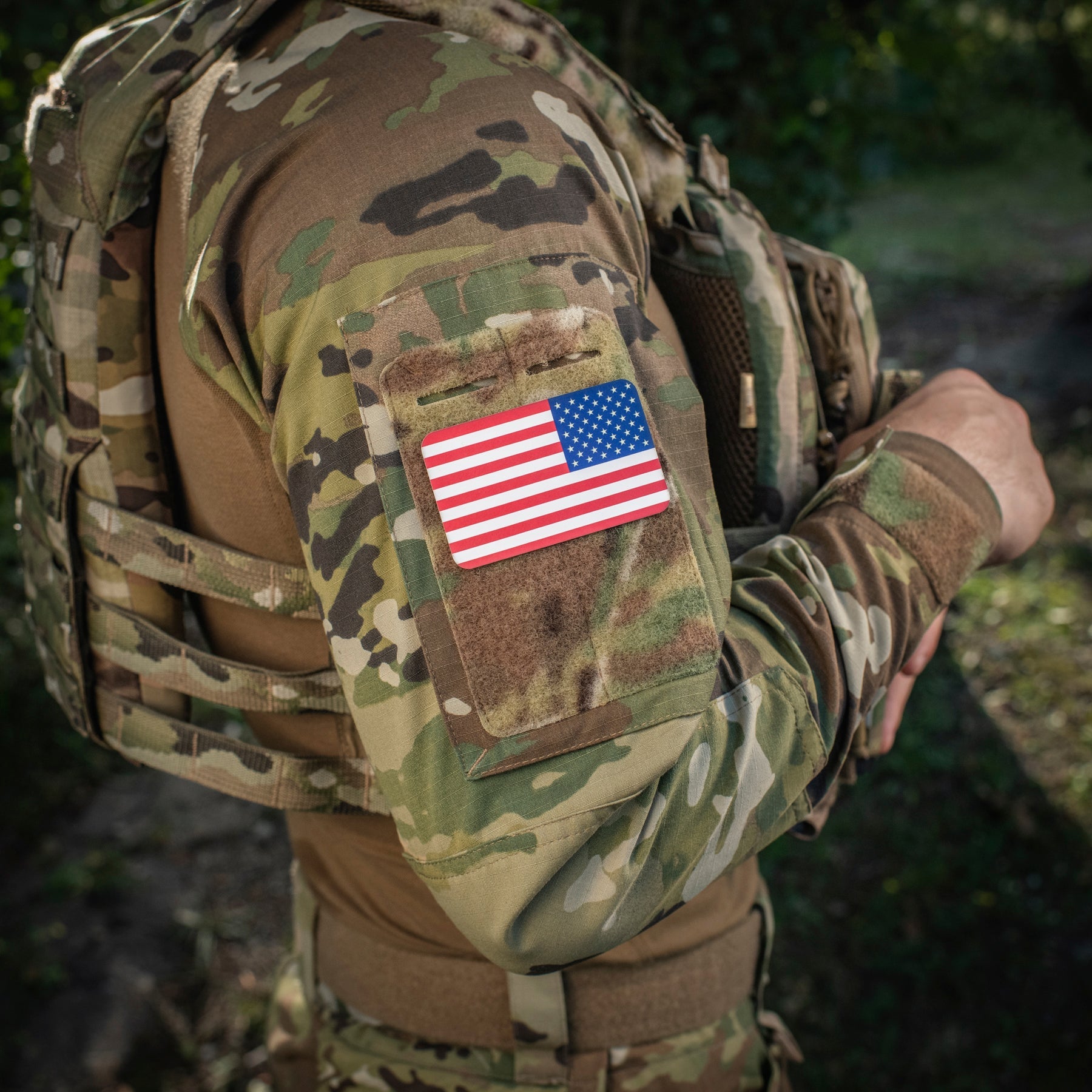 M-Tac patch U.S. Flag Reverse (3x2inches) Full Color/GID